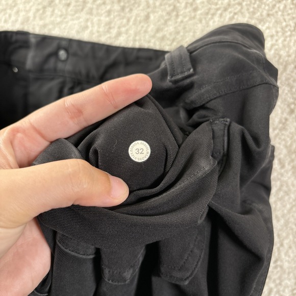 Lululemon ABC Slim-Fit 5-Pocket Warpstreme Pants Men's Size 32 Black LM5AD9S - Picture 13 of 16